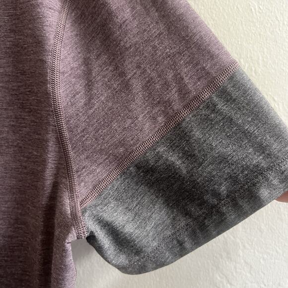 Lululemon Evolution Polo Agile Stripe Heathered Arctic Plum Heathered Obsidian L - Picture 4 of 7